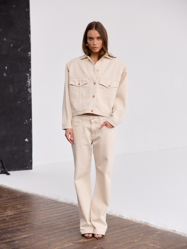 SPODNIE DALLAS CREAM TALL