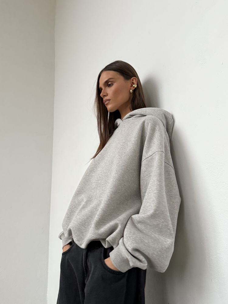 GREY HOODIE SWEATSHIRT