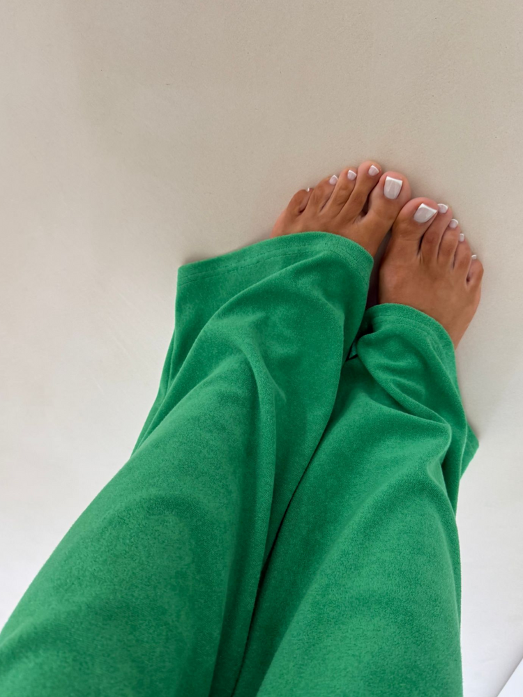 ARLO GREEN FROTTE PANTS