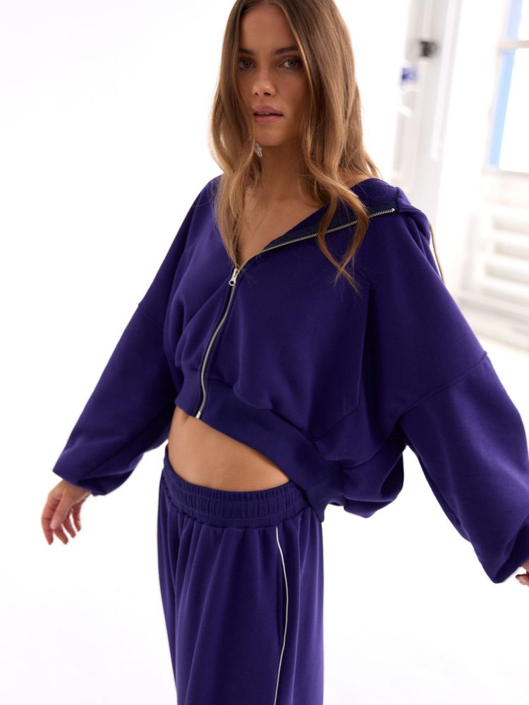 ZIP-UP HOODIE HUNTER GRAPE