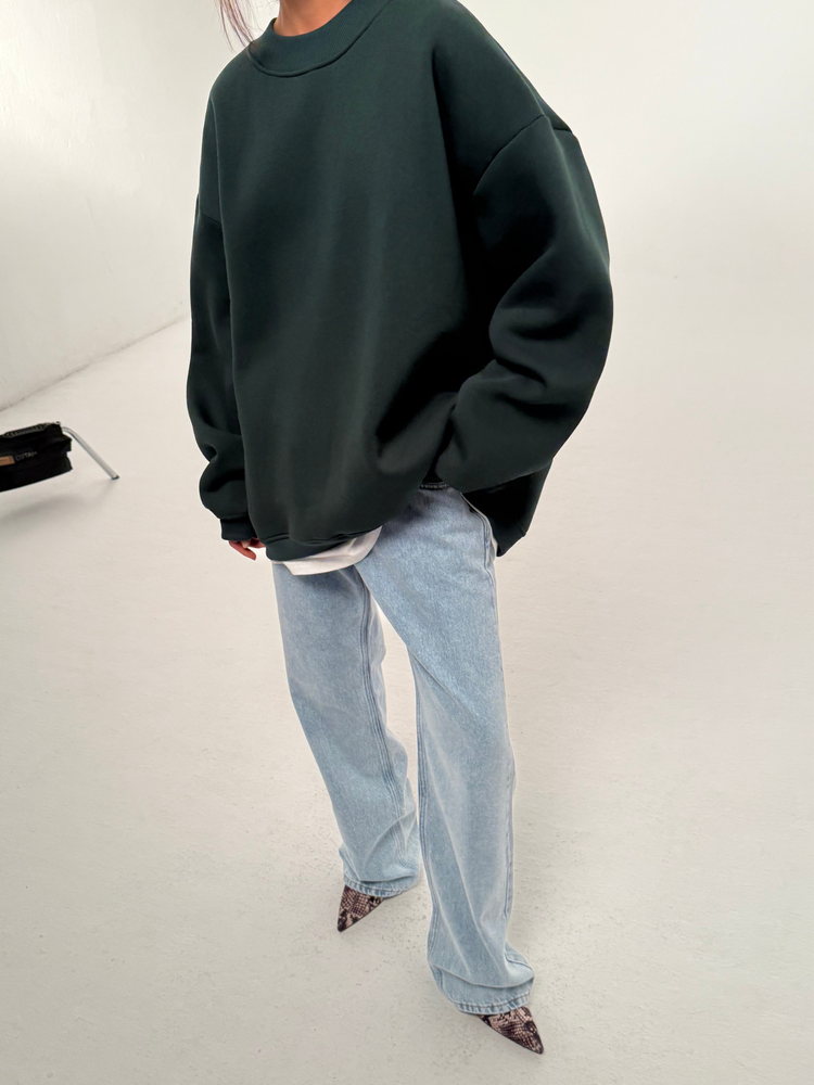 BOTTLE GREEN SWEATSHIRT