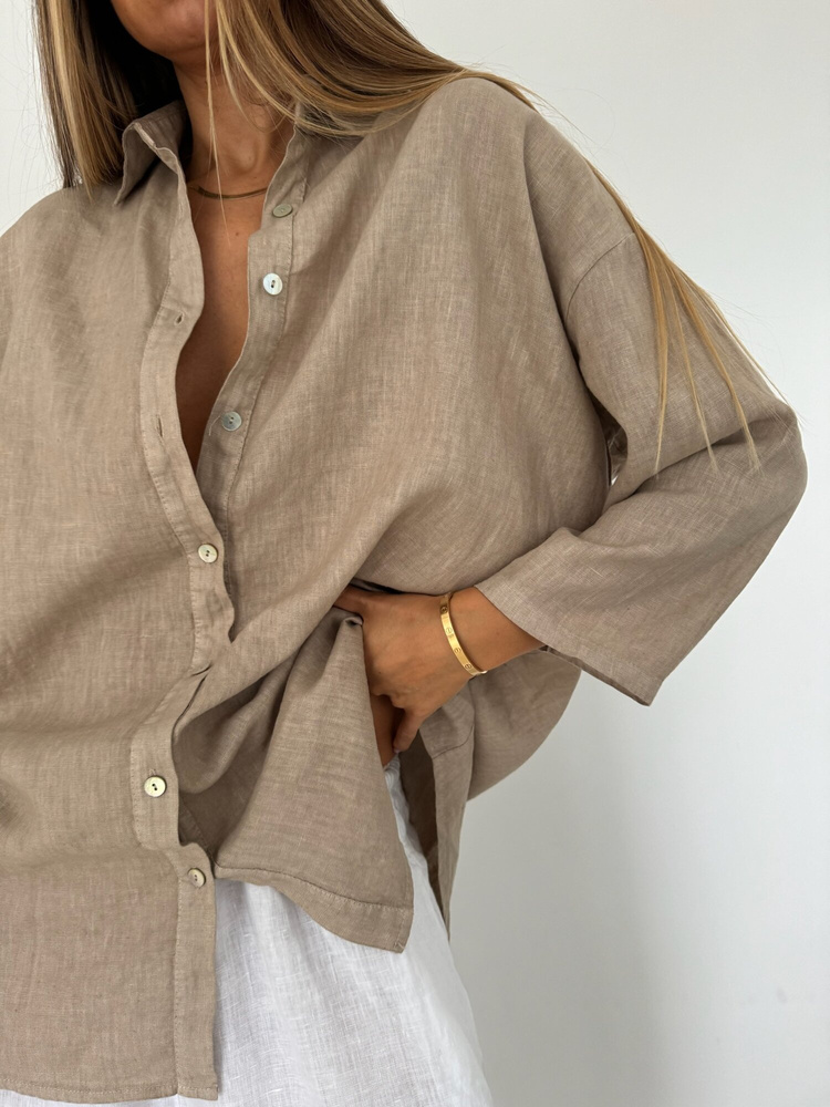 LNIANA KOSZULA OVERSIZE BEIGE 