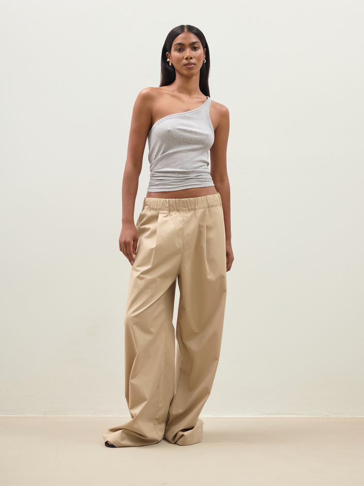 TOP ASYMETRIC RIB GREY