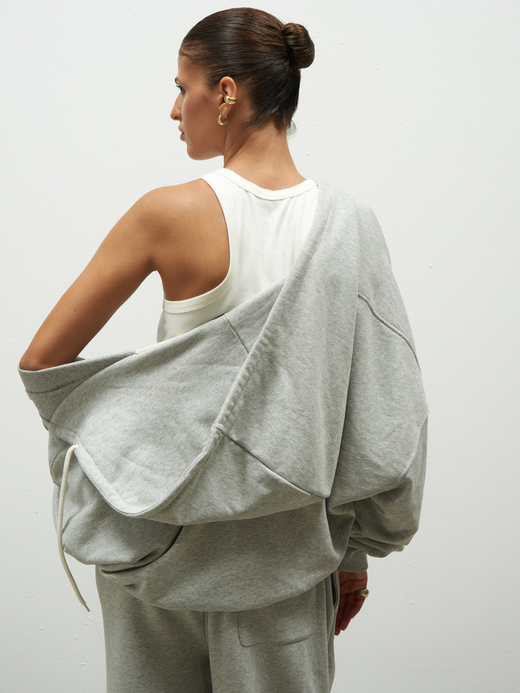 ZIP-UP HOODIE HUNTER GREY