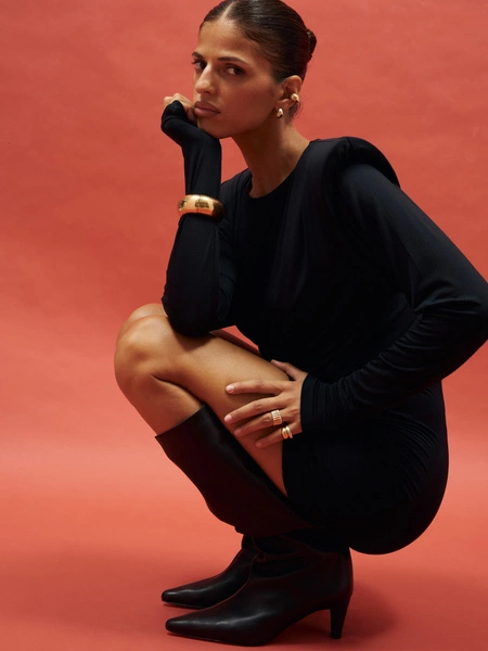 KAIA BLACK MINI DRESS