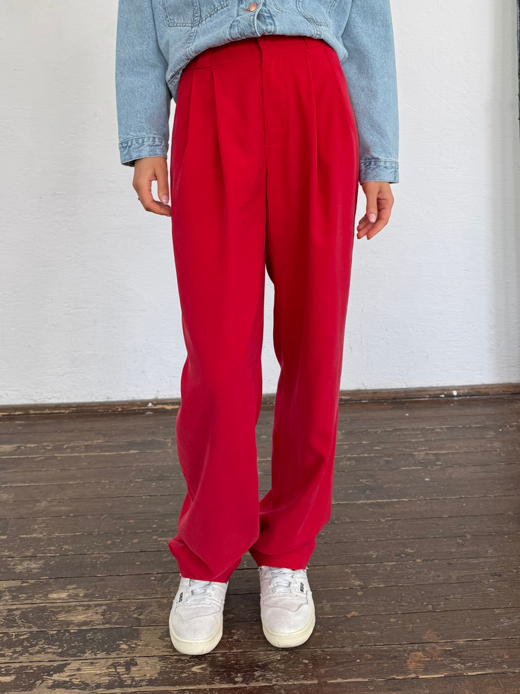 EDIE RED TALL PANTS