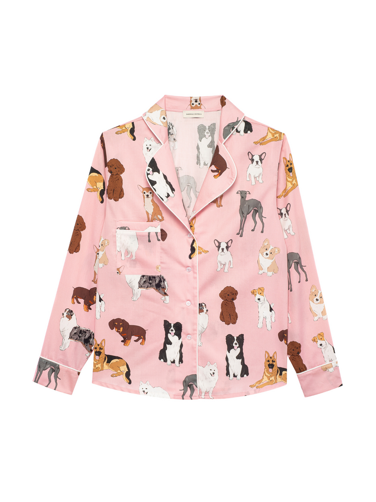 PUPPY LOVER PAJAMAS SHIRT