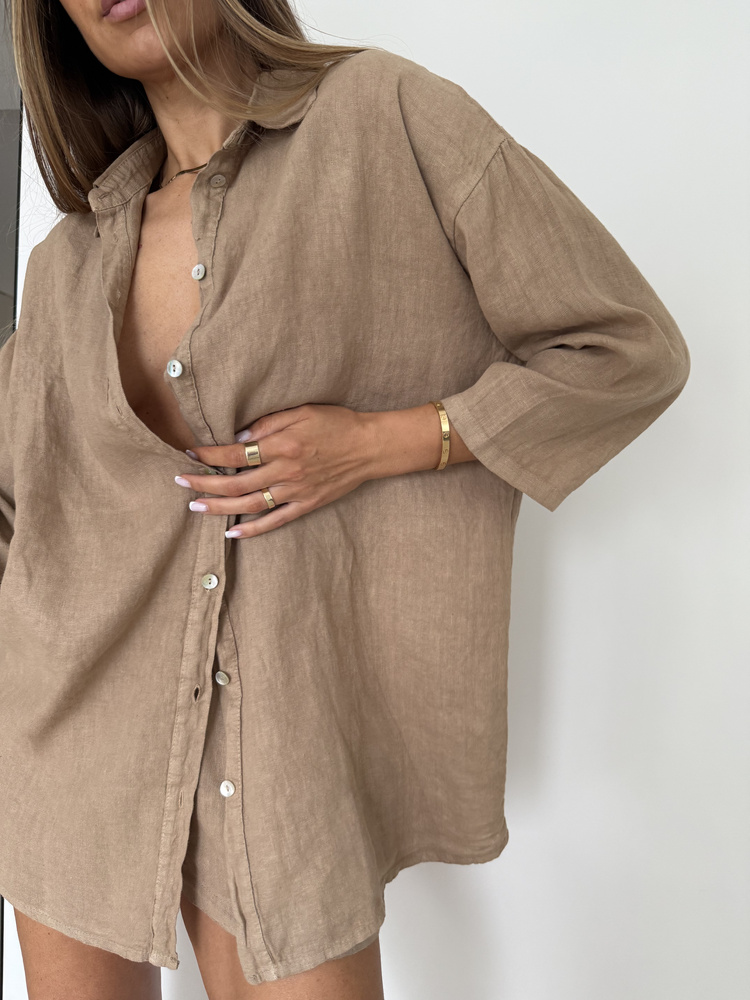 LNIANA KOSZULA OVERSIZE BEIGE 