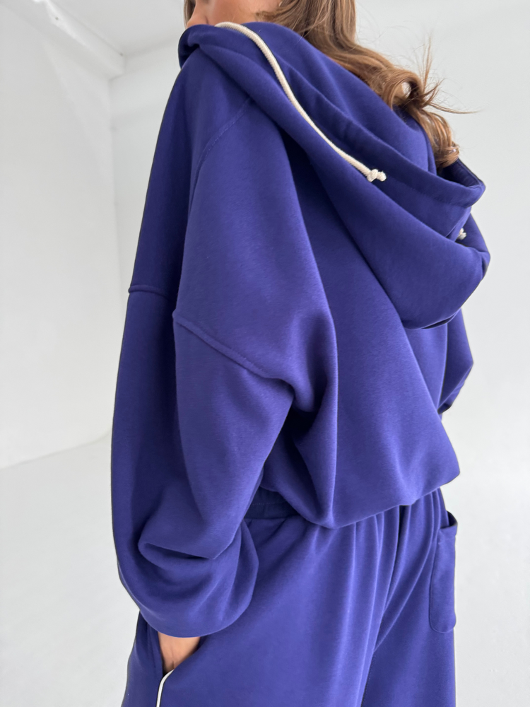 ZIP-UP HOODIE HUNTER GRAPE