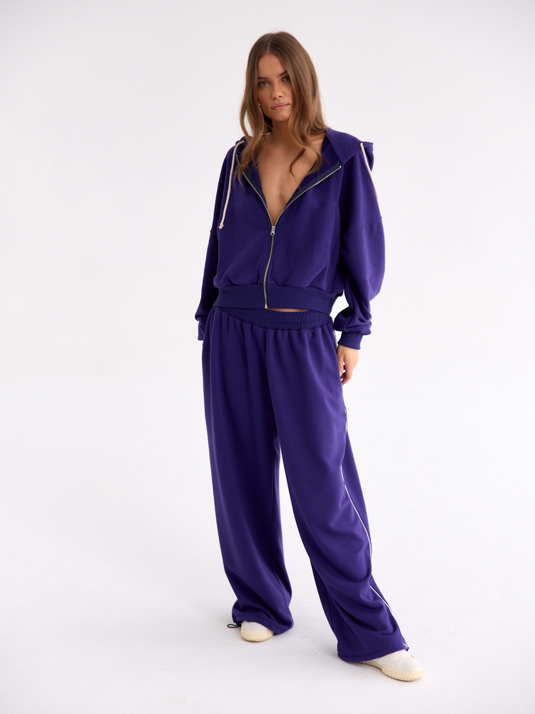 ZIP-UP HOODIE HUNTER GRAPE