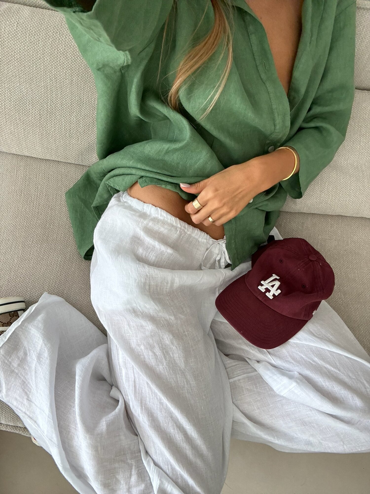 LNIANA KOSZULA OVERSIZE MATCHA 