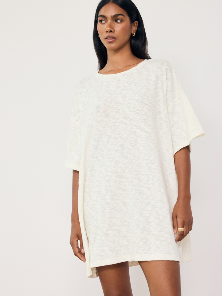 BOYFRIEND LOOP CREAM T-SHIRT
