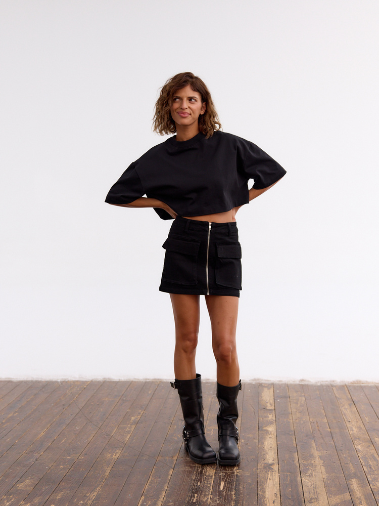 SPÓDNICA MINI CARGO BLACK