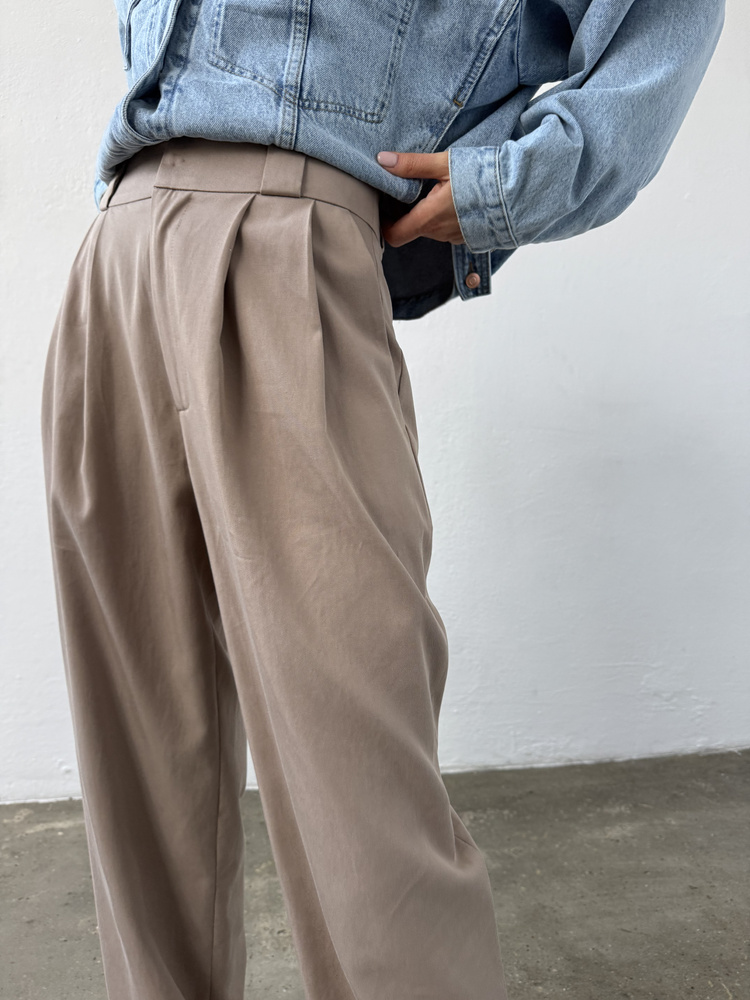 EDIE BEIGE REGULAR PANTS