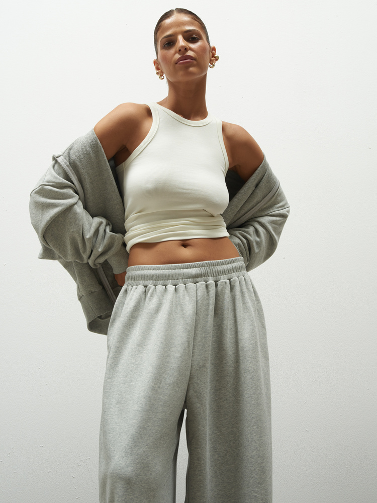 HUNTER GREY WIDE JOGGERS