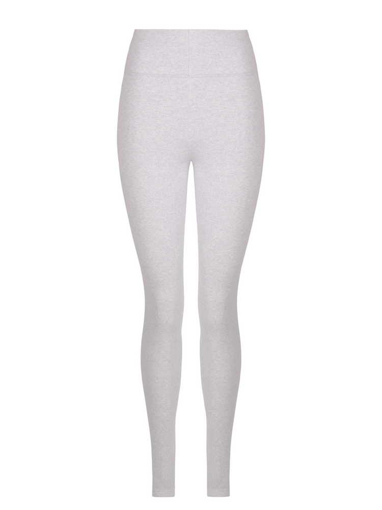 RIBBED GREY LEGGINS 