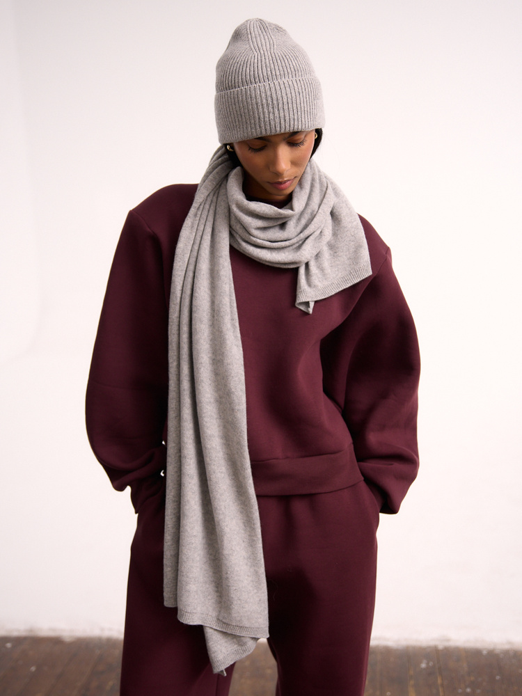 CASHMERE GREY SCARF 