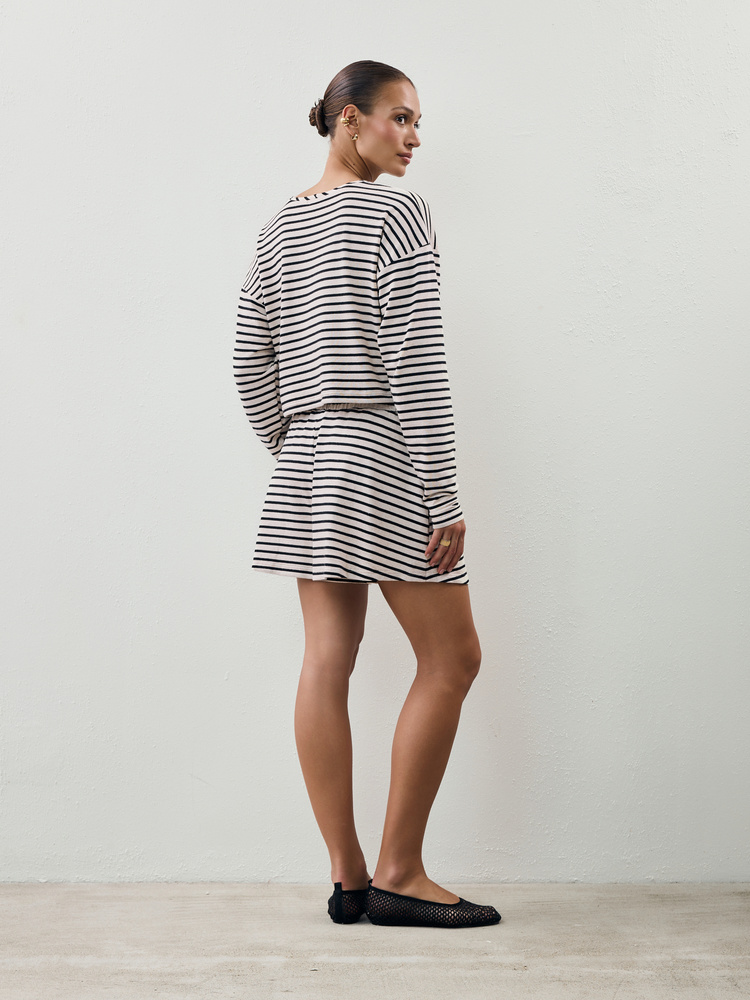 TERRY STRIPES SHORTS