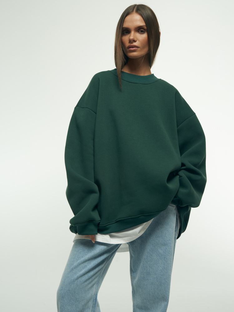 BOTTLE GREEN SWEATSHIRT