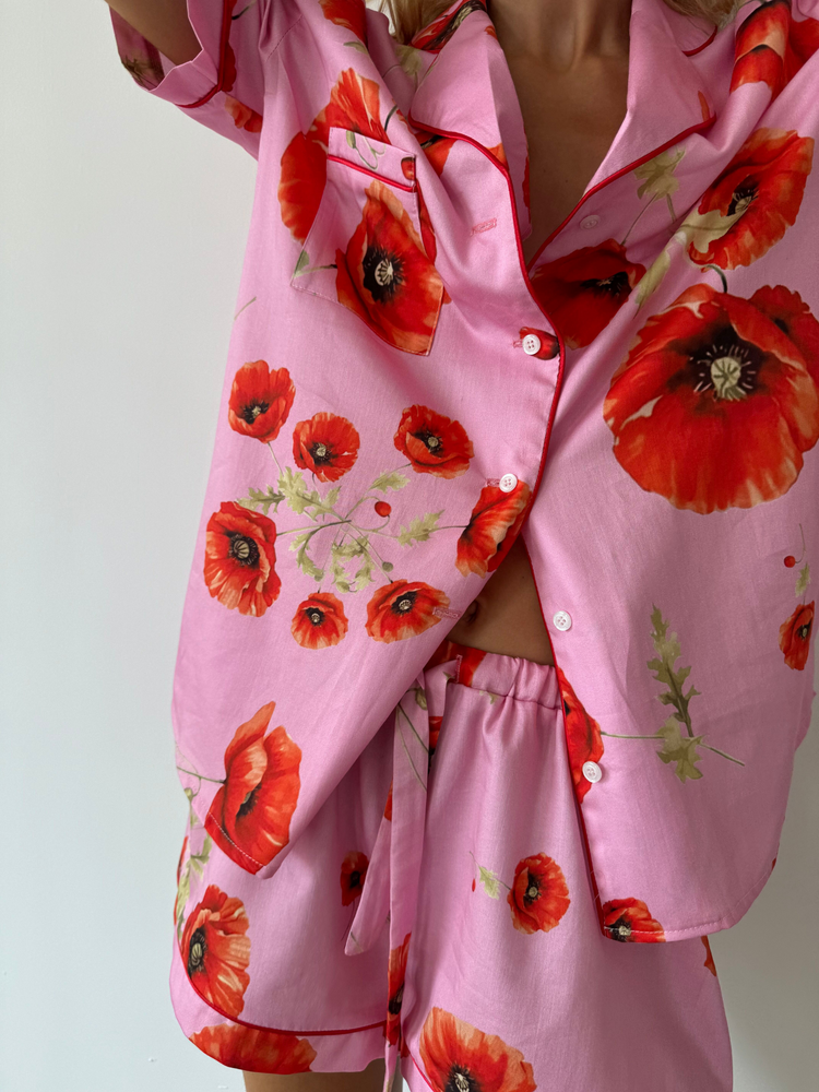 POPPY SHORT PAJAMAS SHIRT 