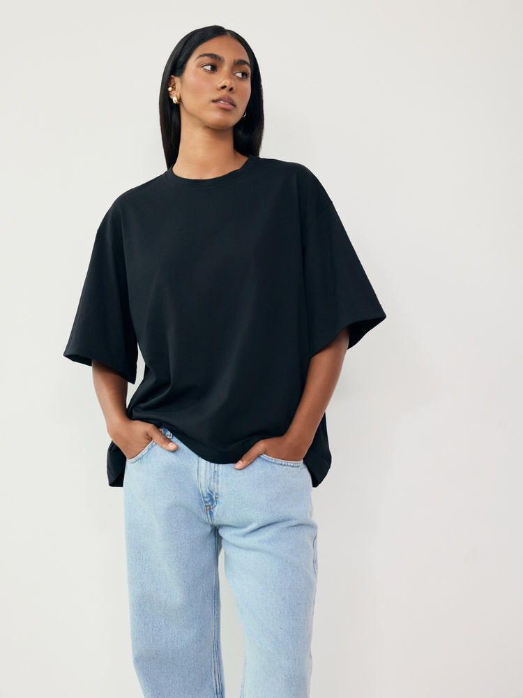 T-SHIRT O-NECK BLACK 