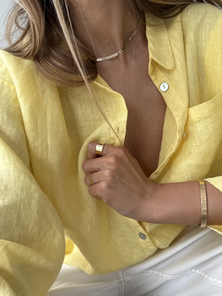 LINEN BOX LEMON SHIRT