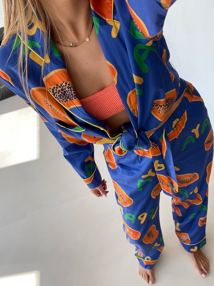 BLUE PAPAYA PAJAMAS SHIRT 