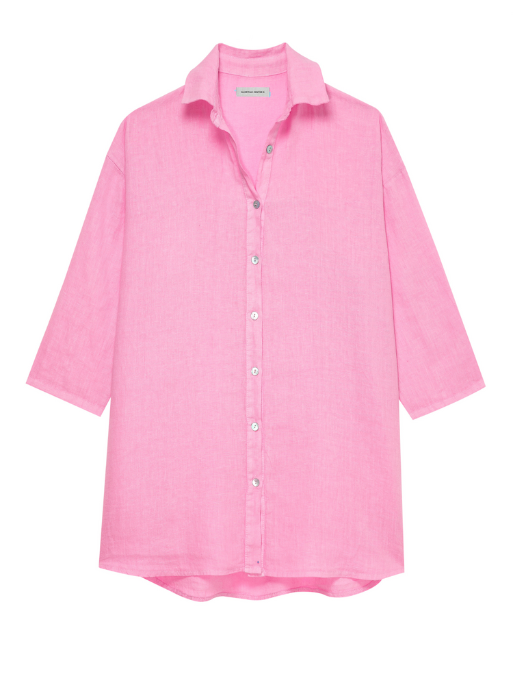 OVERSIZE LINEN SHIRT CANDY