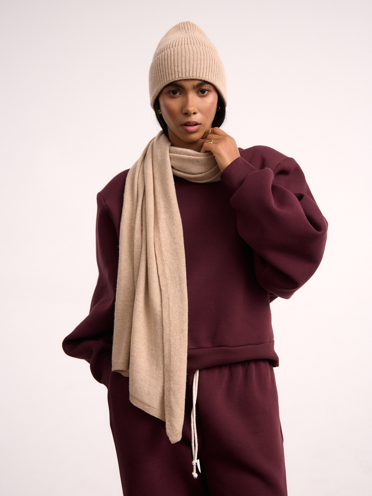 CASHMERE SAND SCARF