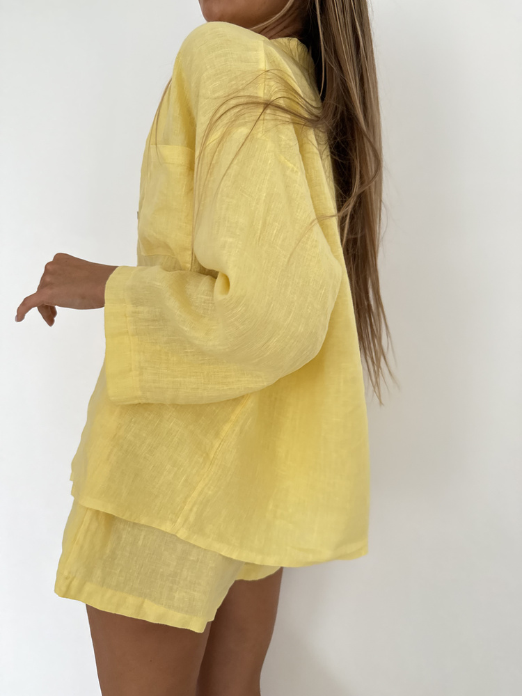 LINEN BOX LEMON SHIRT