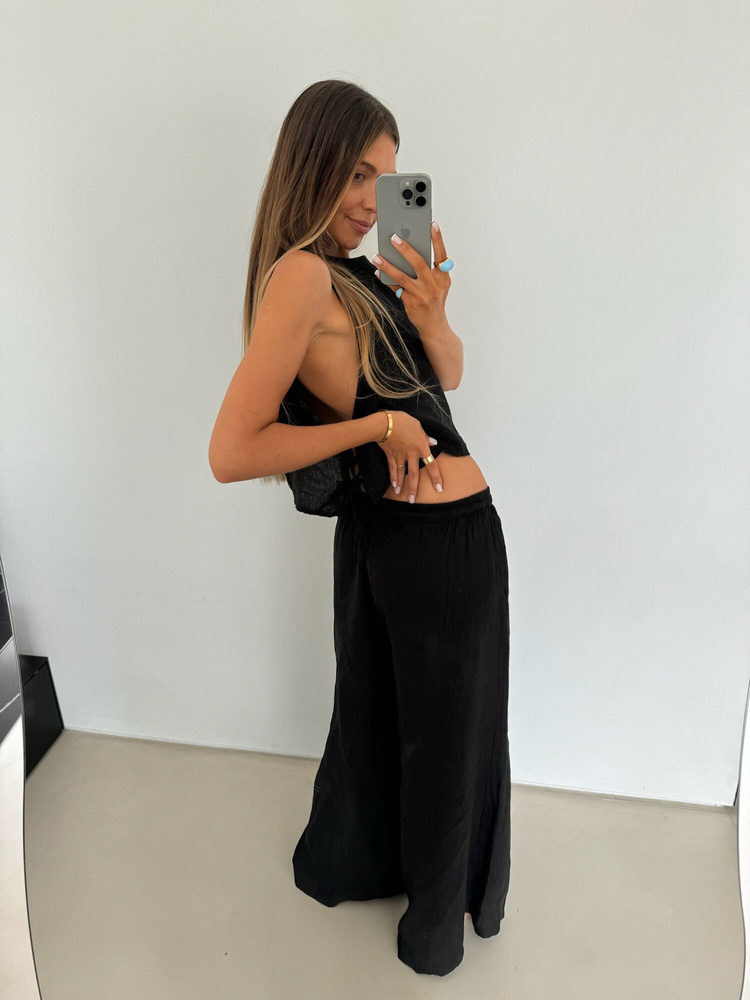 LNIANE SPODNIE PALERMO BLACK 