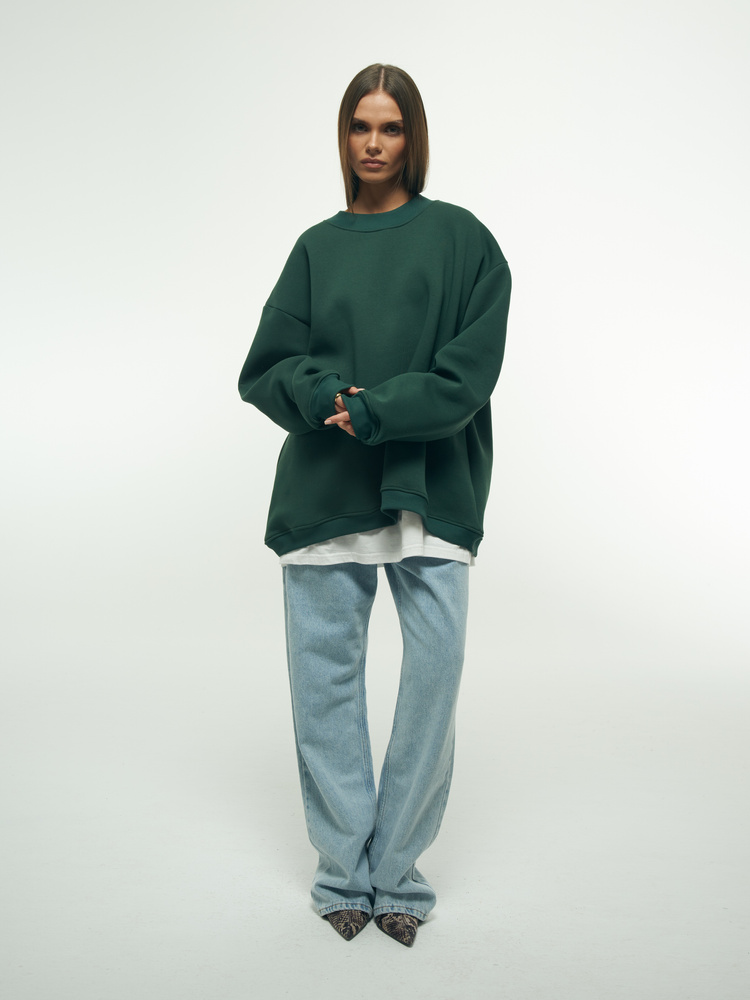 BOTTLE GREEN SWEATSHIRT