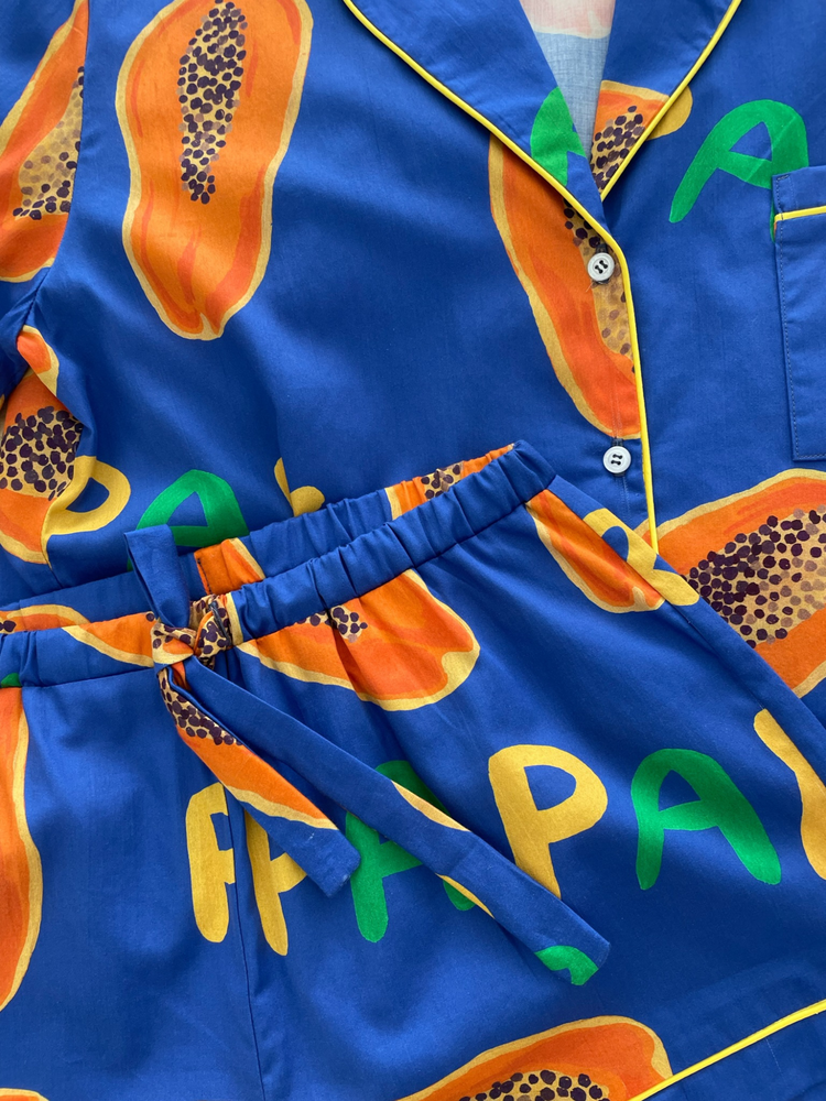 BLUE PAPAYA SHORT PAJAMAS SHIRT 