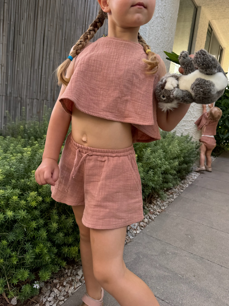 BABY RAYA CORAL SHORTS