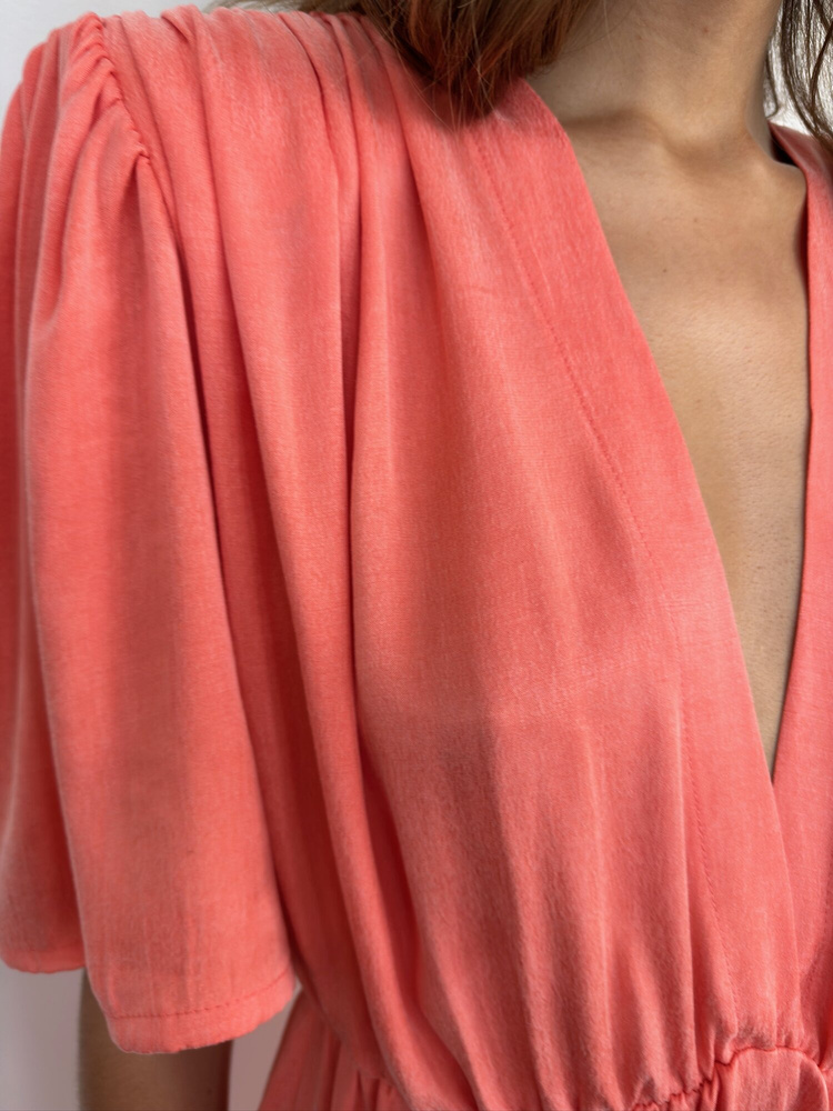DAHLIA PEACH DRESS