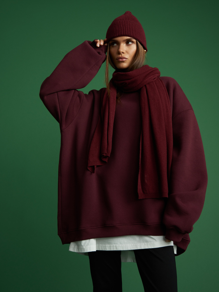 CASHMERE BURGUNDY SCARF 