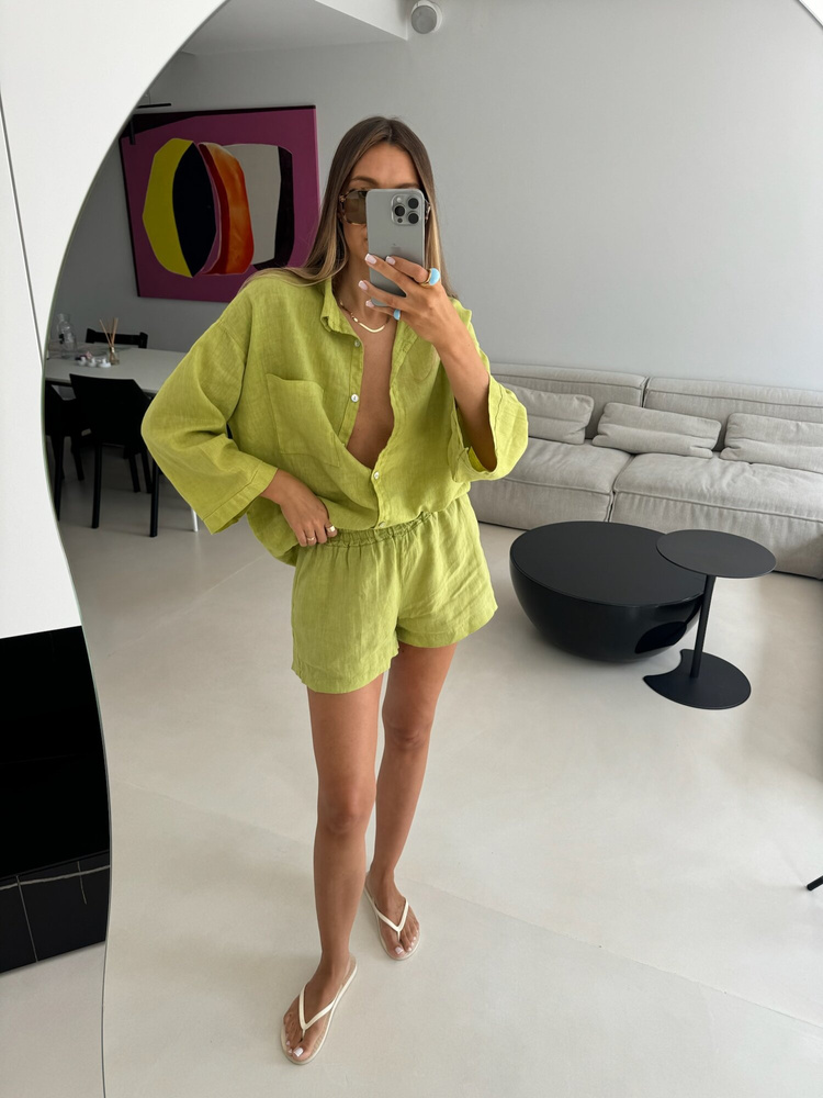 LNIANA KOSZULA BOX LIME