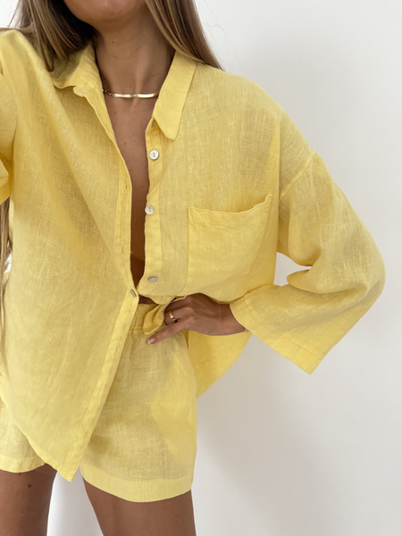 LINEN BOX LEMON SHIRT