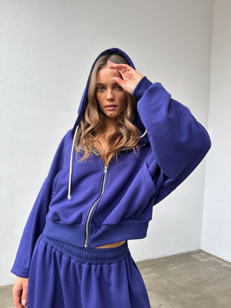 ZIP-UP HOODIE HUNTER GRAPE