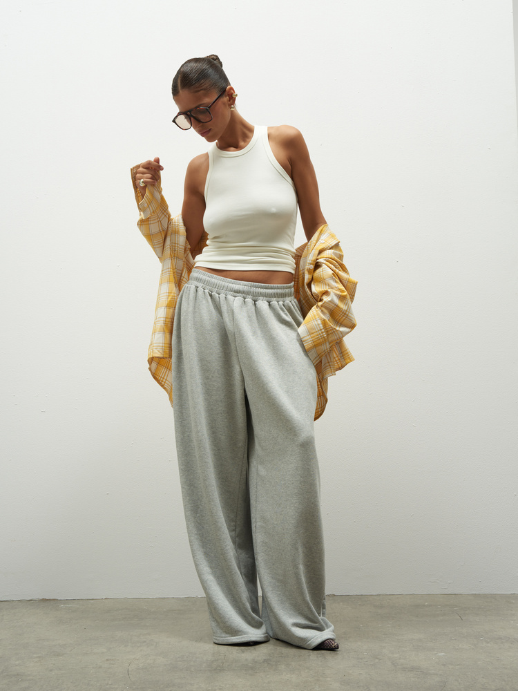 HUNTER GREY WIDE JOGGERS