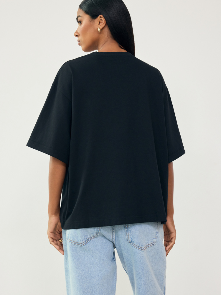 T-SHIRT O-NECK BLACK 