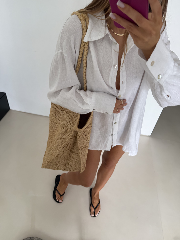 LNIANA KOSZULA MAXI WHITE