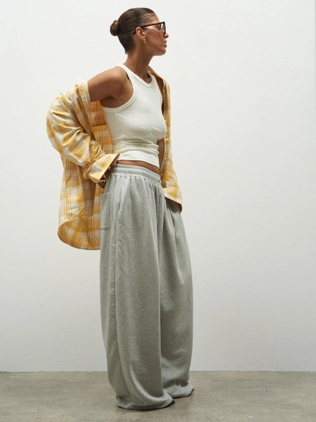 HUNTER GREY WIDE JOGGERS