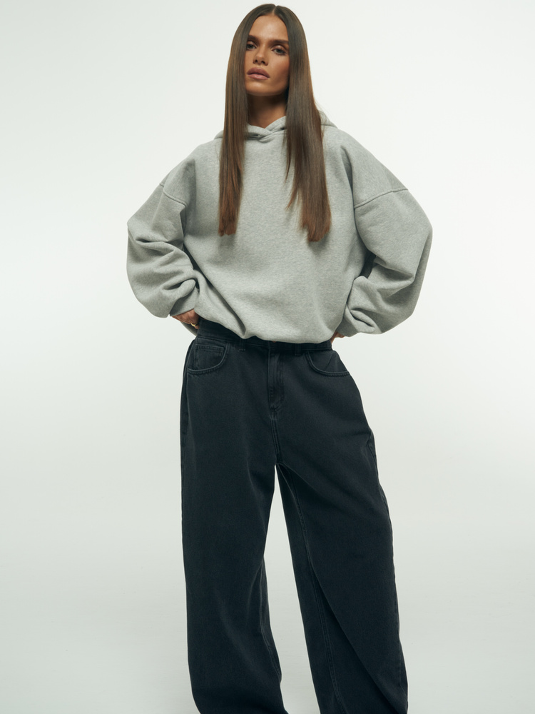 GREY HOODIE SWEATSHIRT