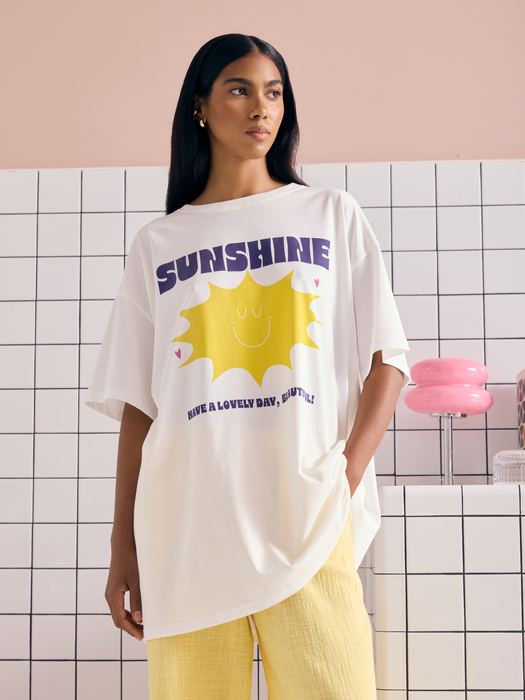 T-SHIRT BOYFRIEND RISE AND SHINE