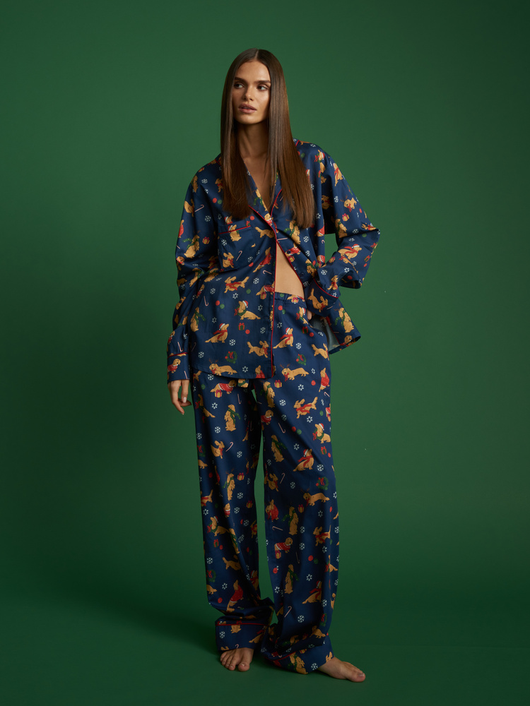 SANTA'S PUPPY PYJAMA PANTS