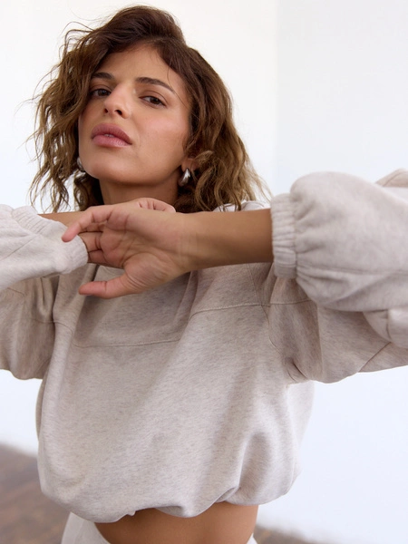 REMY SHORT NATURAL SWEATSHIRT