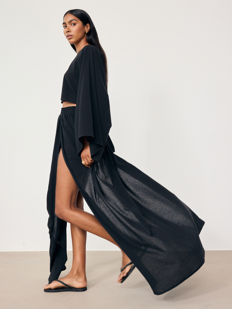 JASMINE BLACK REGULAR SKIRT
